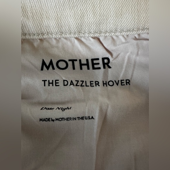 NWT MOTHER Denim The Dazzler Hover- Date Night (pale peach) size 33 - Picture 6 of 11